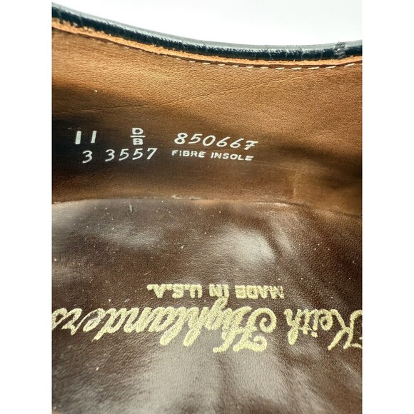 Keith Highlanders Burgundy & Black Oxford Loafers USA MADE Size 11 D Excellent C - Picture 12 of 13